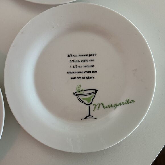Vintage Libbey Cocktail Recipe Plates Set of 4 – Cosmopolitan, Margarita, etc - Picture 4 of 6